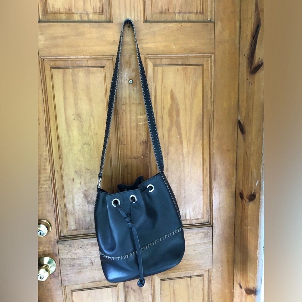 Brooks Brothers Navy bucket bag